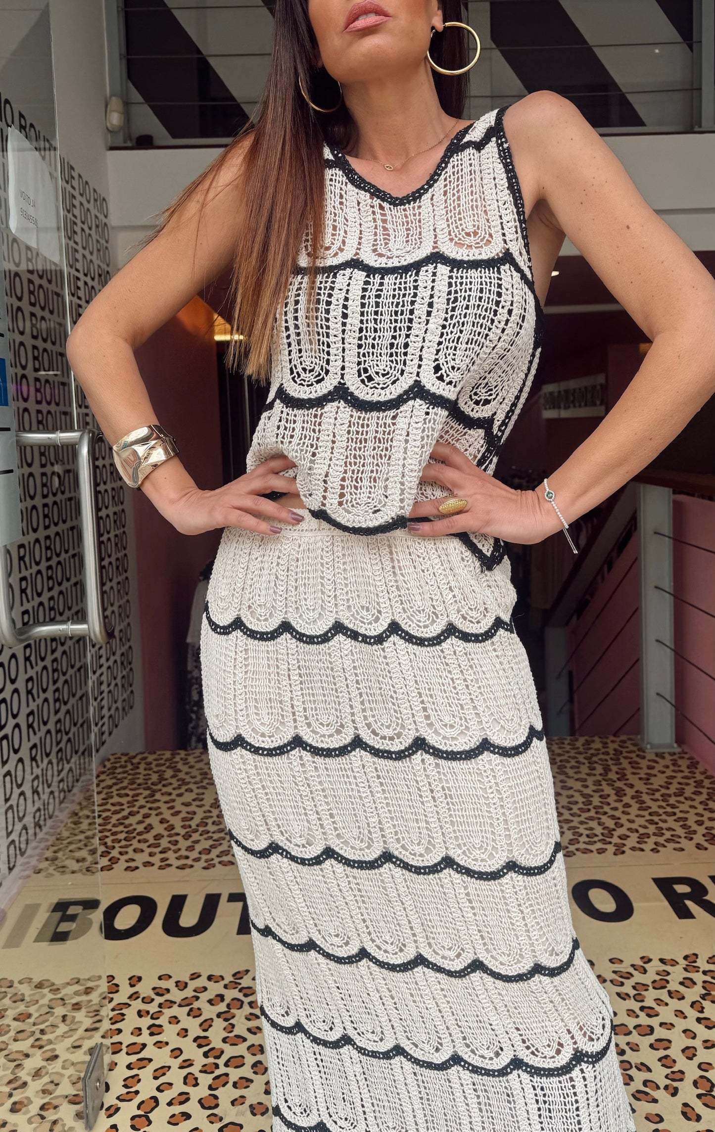 Conjunto Saia/Top