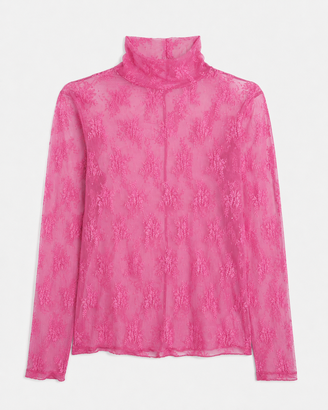 Blusa Renda Gola Rosa