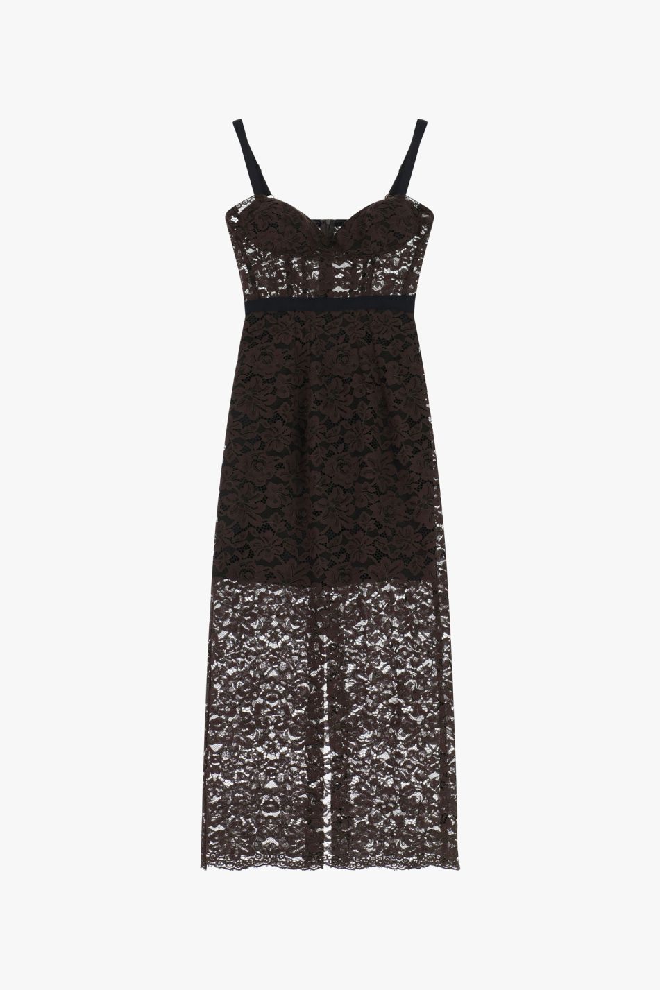Vestido Renda Castanho Imperial Fashion