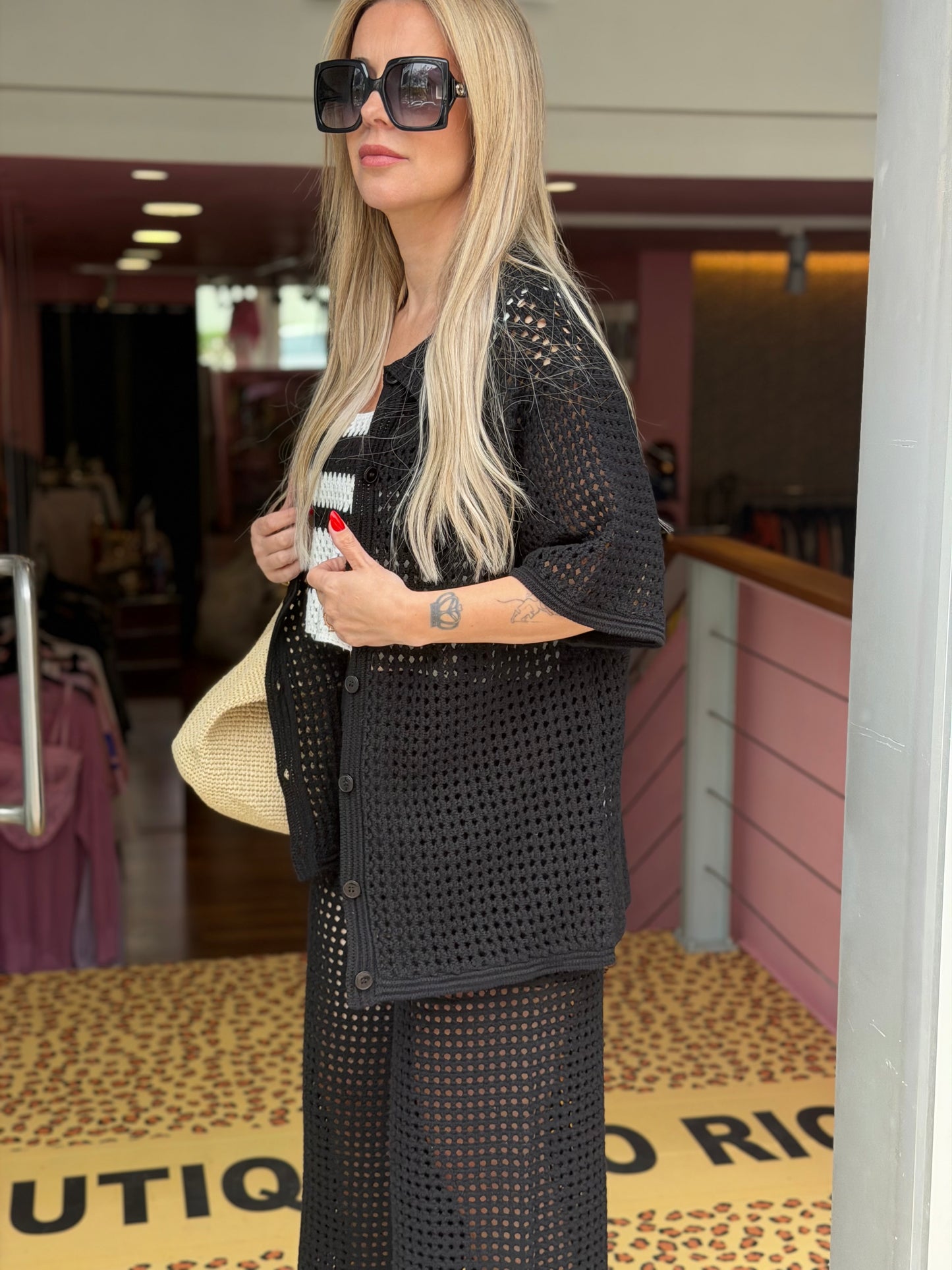 Conjunto Croché Preto Vicolo