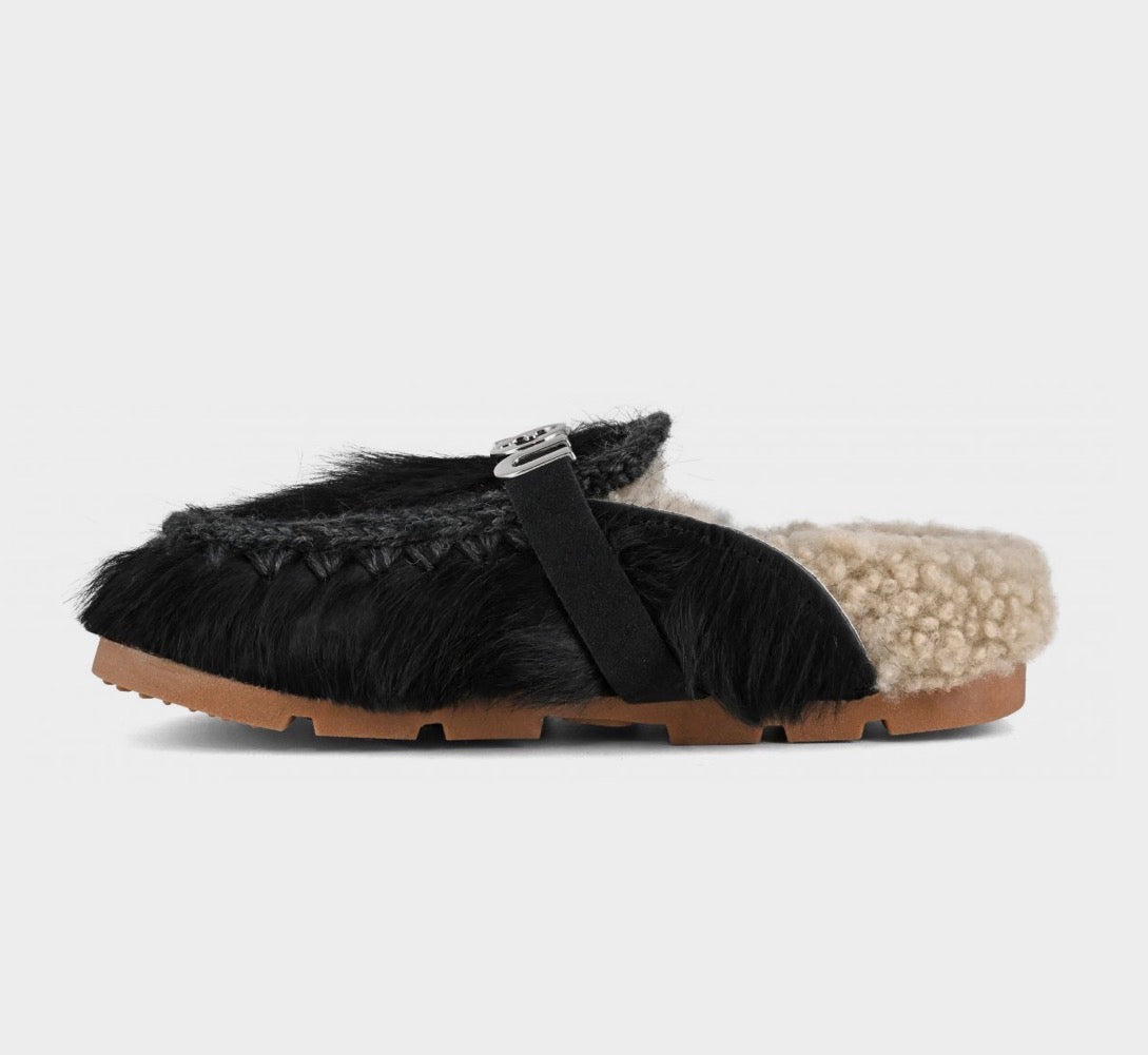 Sleppers Black Mou Footwear