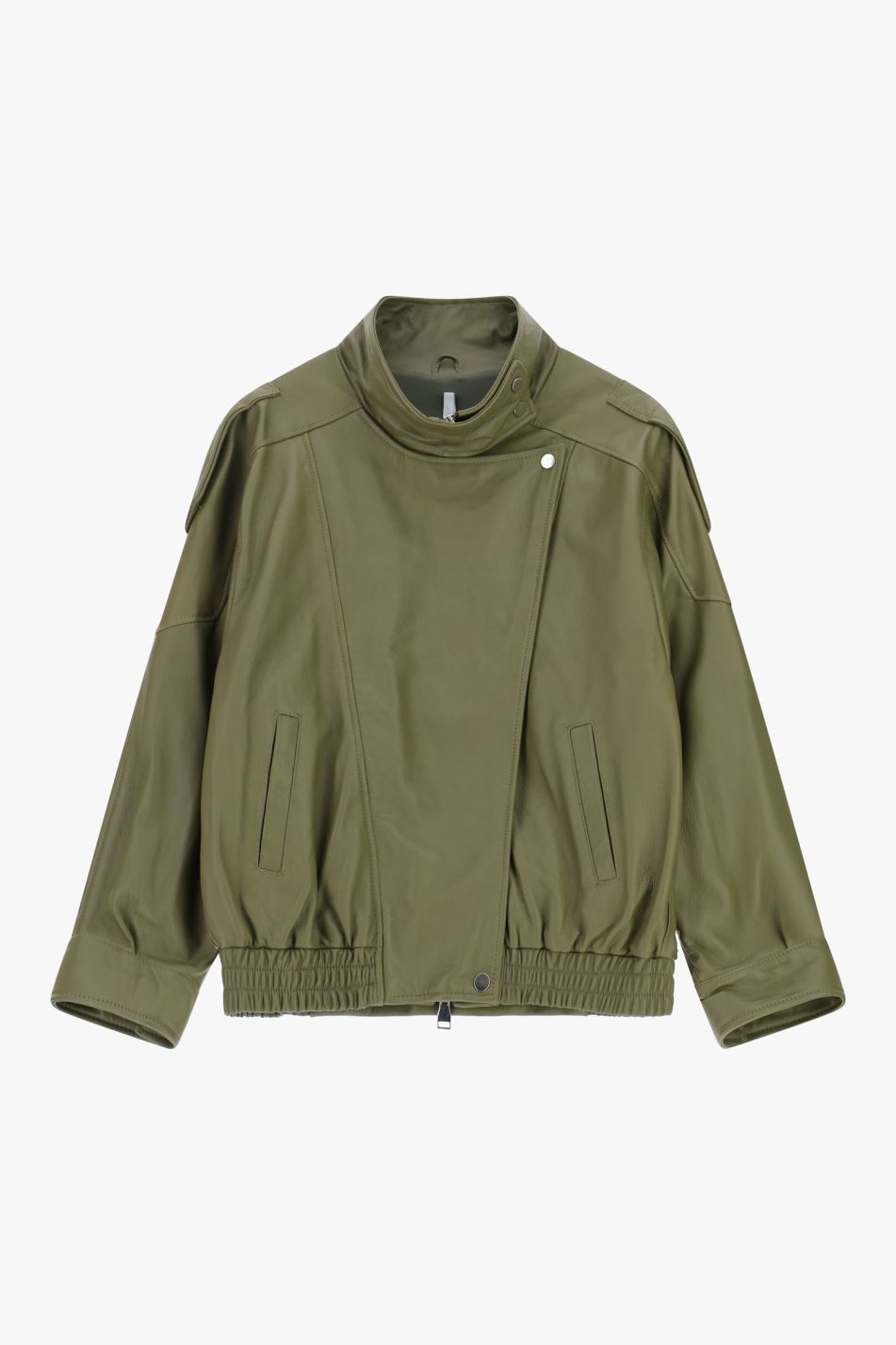 Blusão em Pele Verde Imperial Fashion