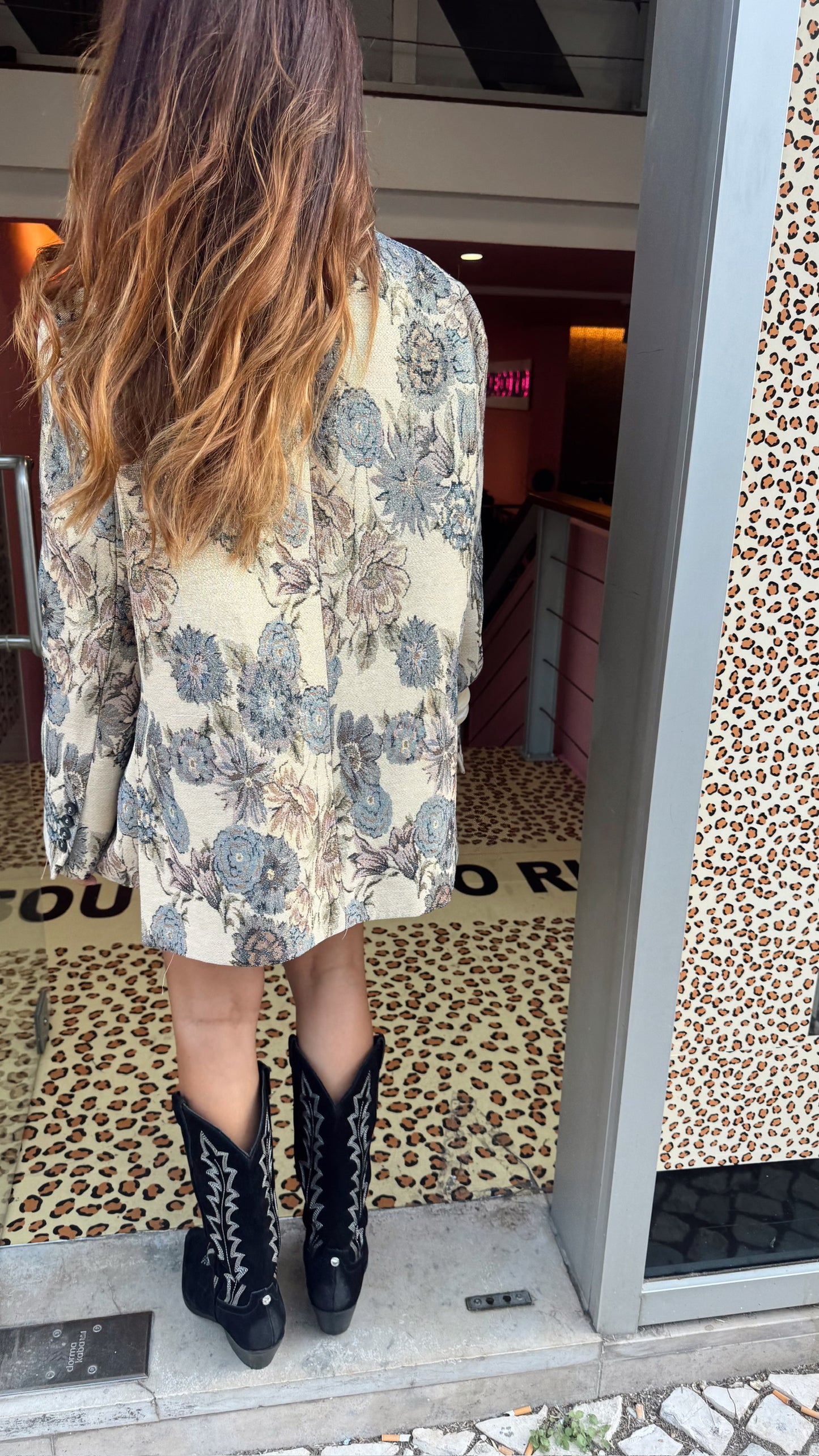 Blazer Bege Flowers