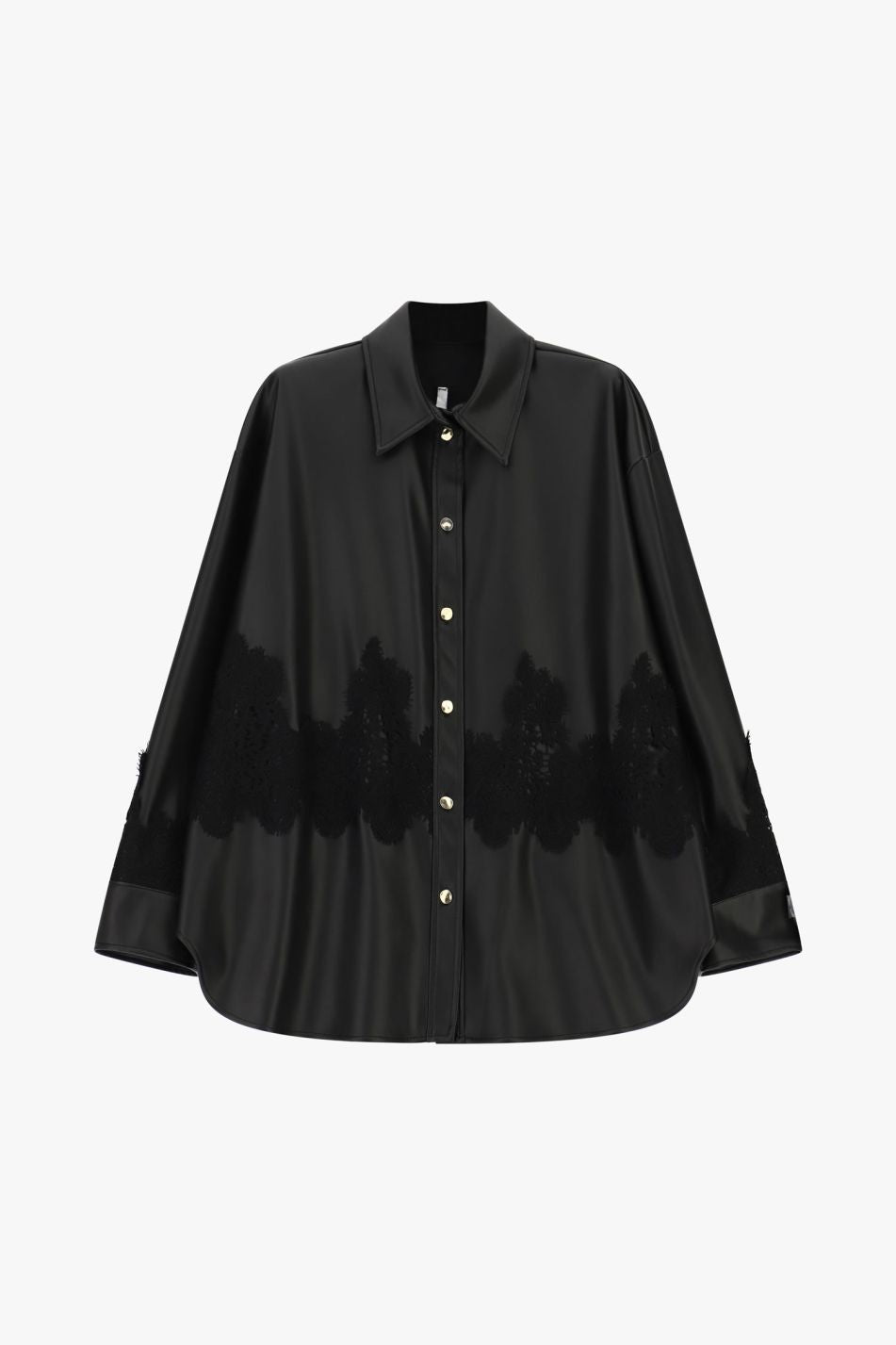 Camisa Preta Renda Imperial Fashion
