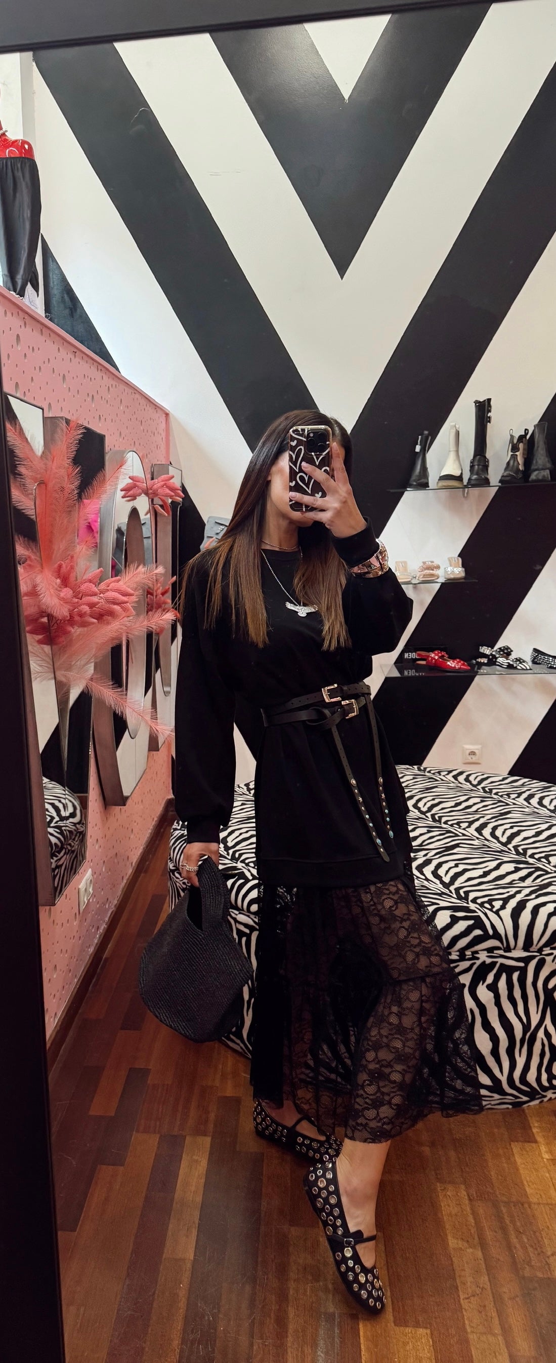 Vestido Sweat Renda