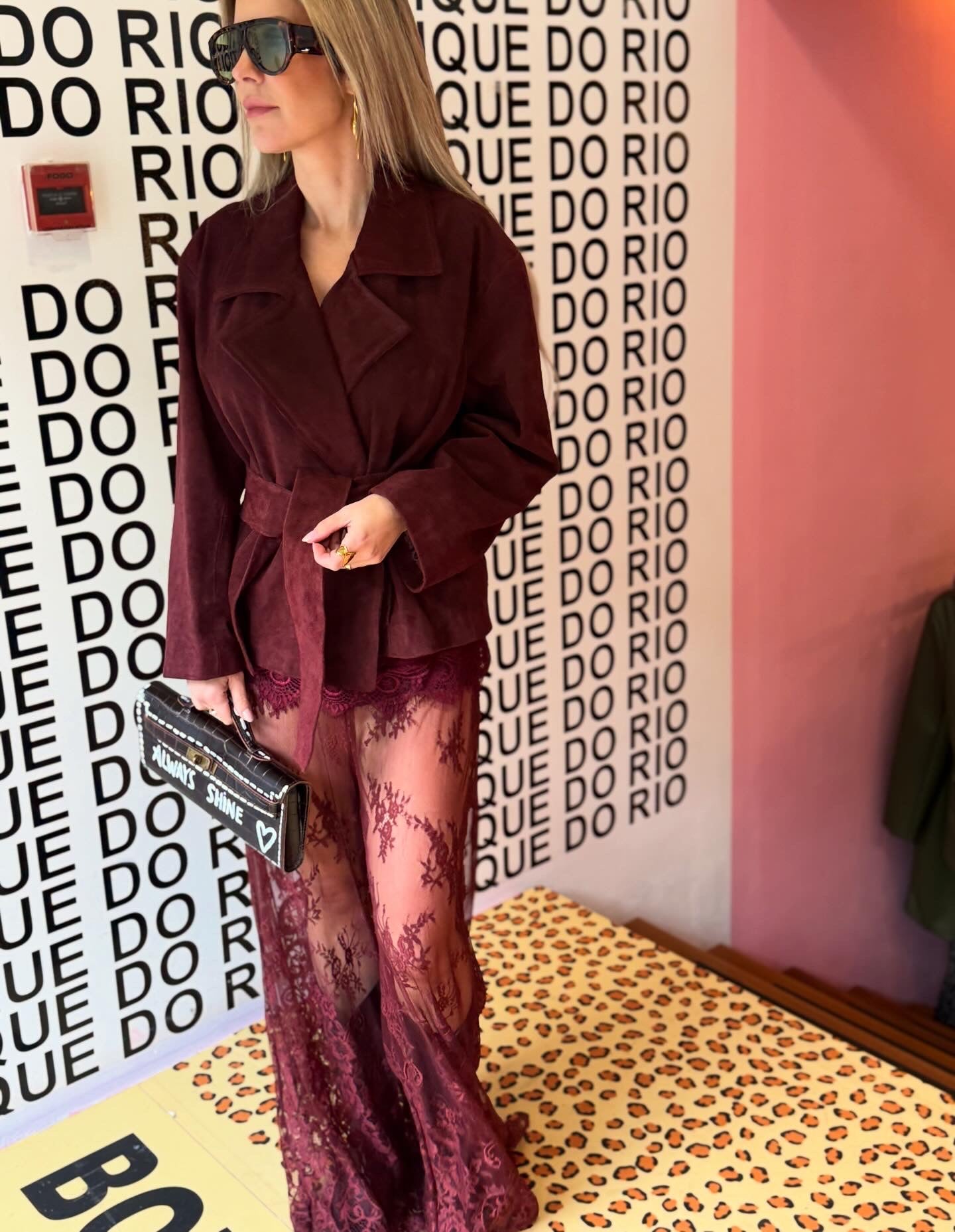 Calças de Renda Bordeaux