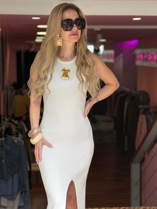 Vestido Malha Branco Joleen
