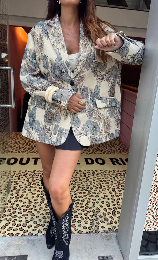 Blazer Bege Flowers