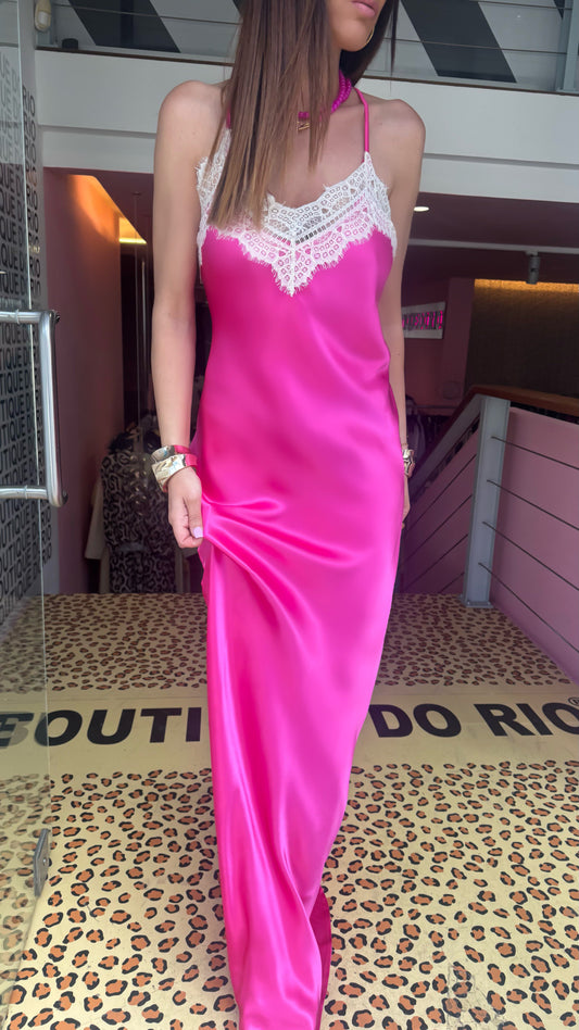Vestido Renda Rosa