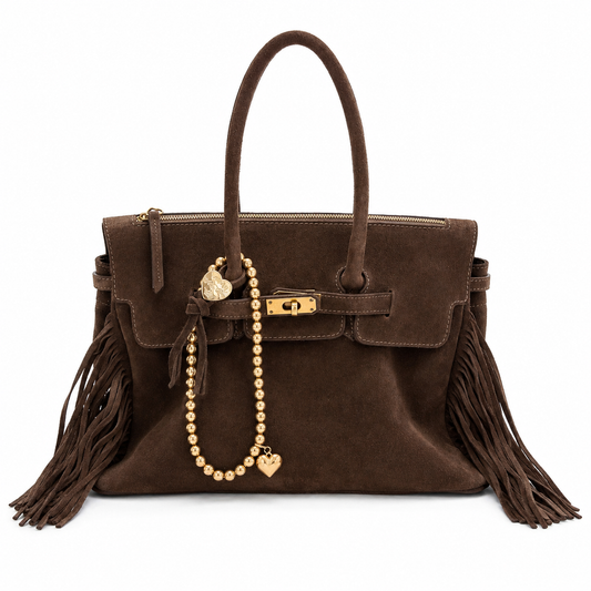 Mala Franjas Chocolate Mia Bag