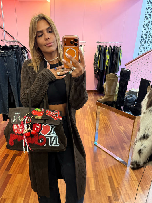 Casaco Malha Castanho