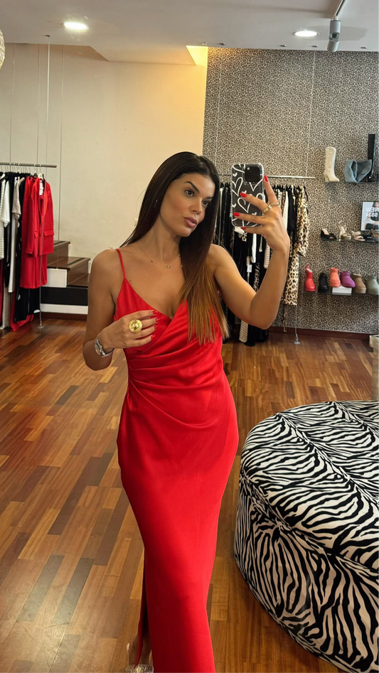 Vestido Vermelho Imperial Fashion