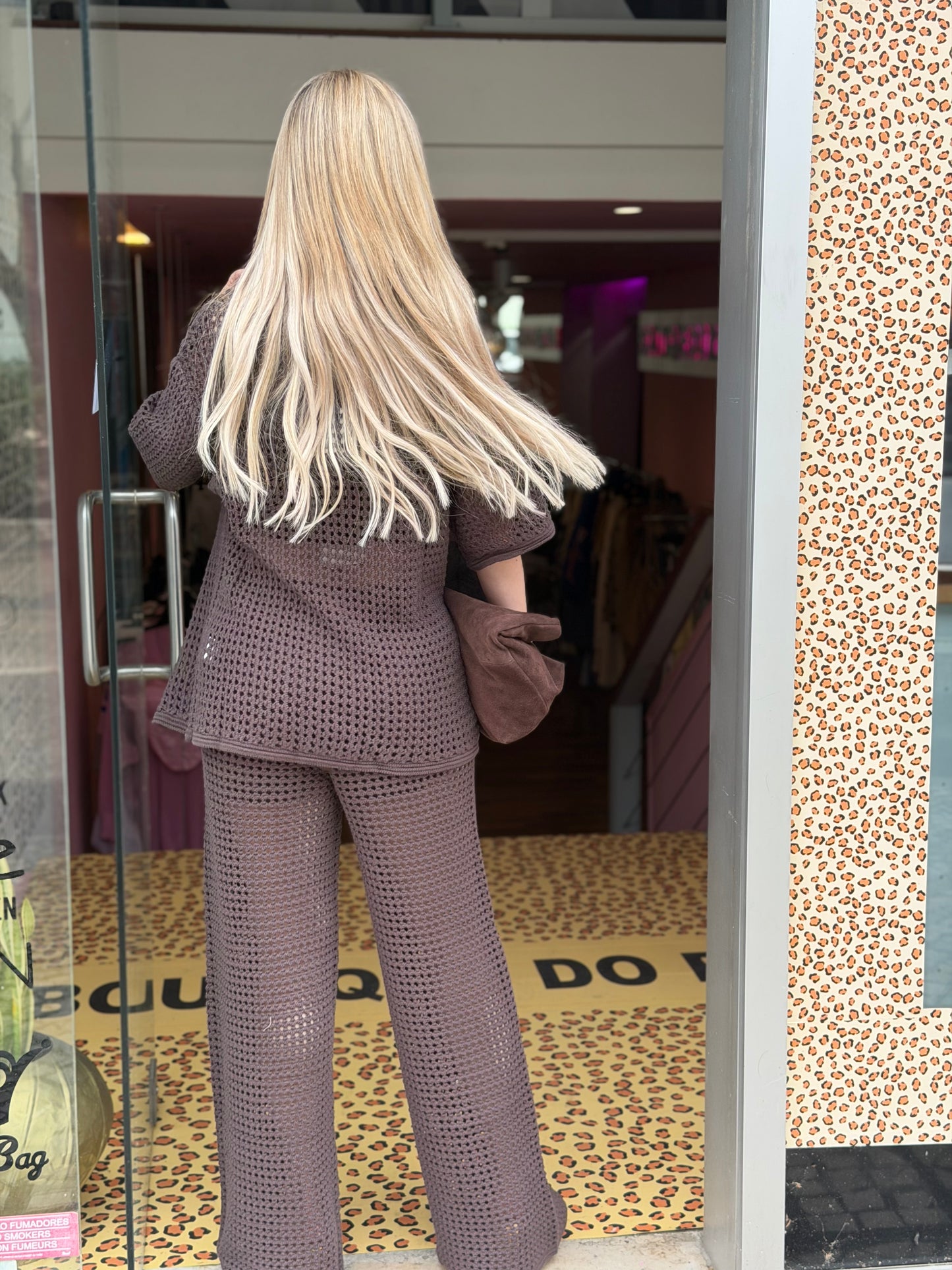 Conjunto Croche Castanho
