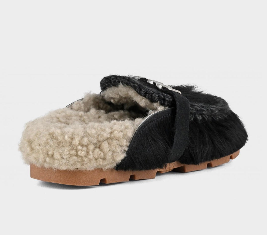 Sleppers Black Mou Footwear