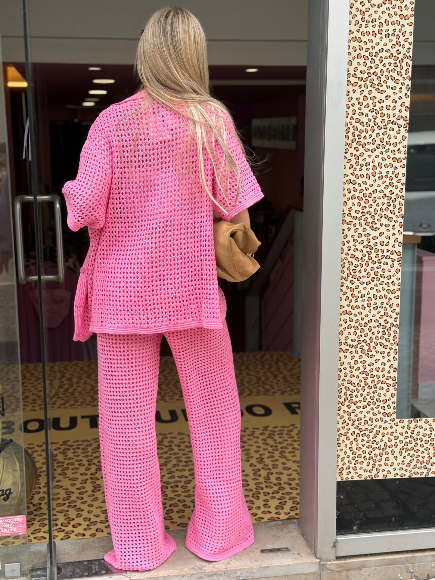 Conjunto Croché Rosa