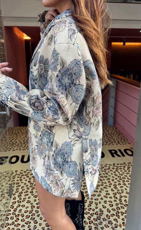 Blazer Bege Flowers
