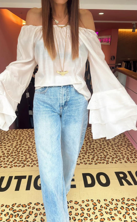 Blusa/Top Bege Joleen Fashion