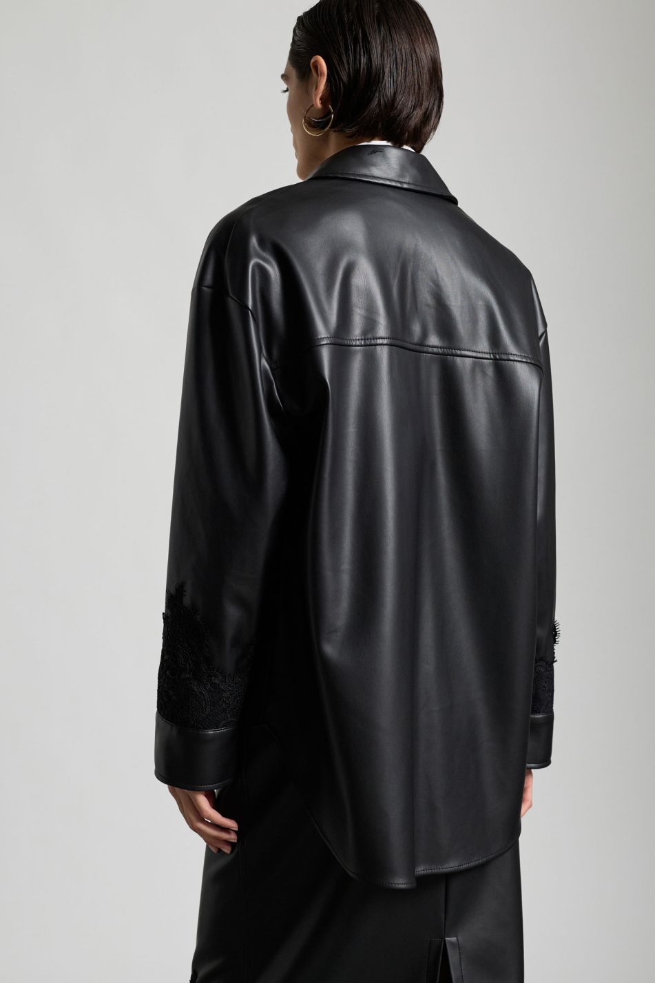Camisa Preta Renda Imperial Fashion