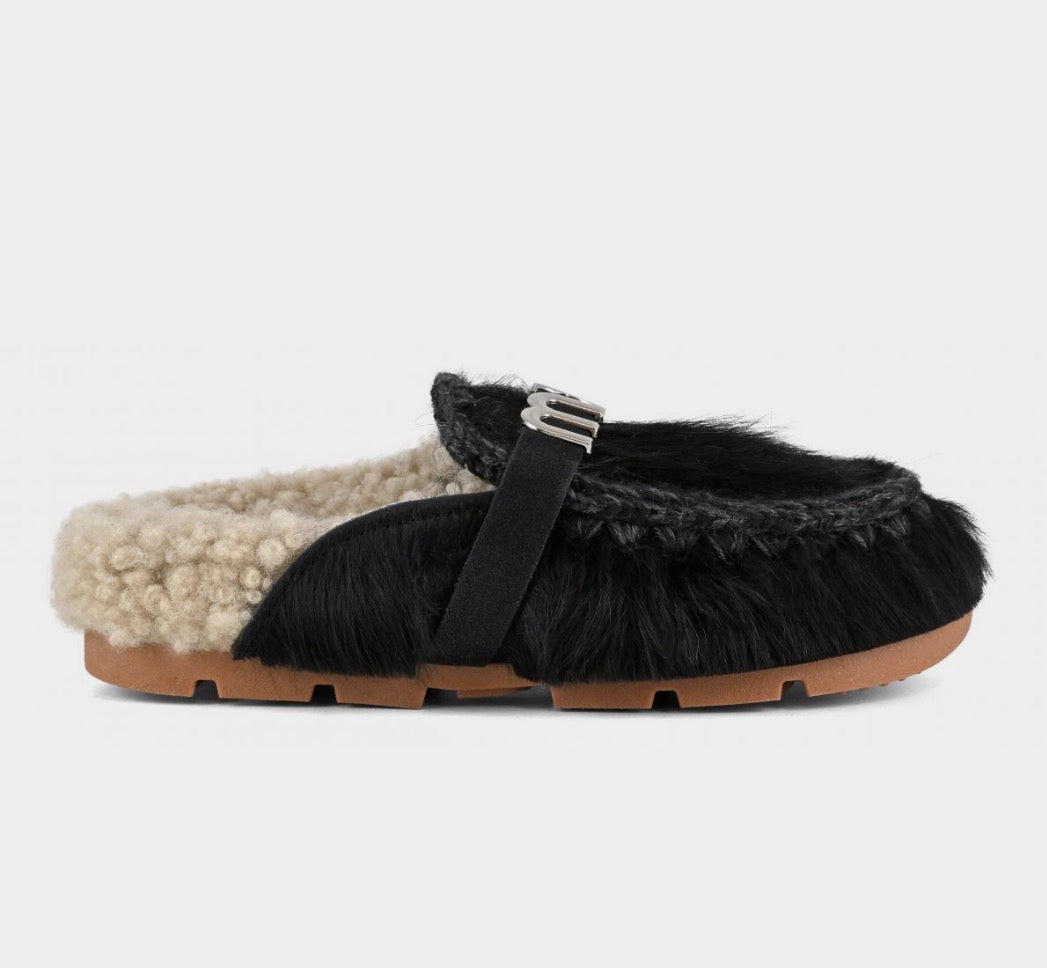 Sleppers Black Mou Footwear
