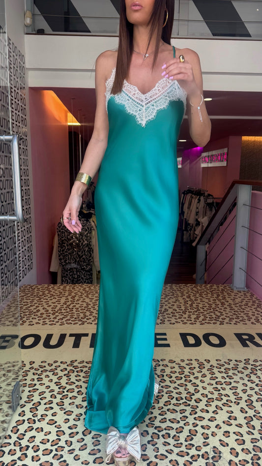 Vestido Verde Renda