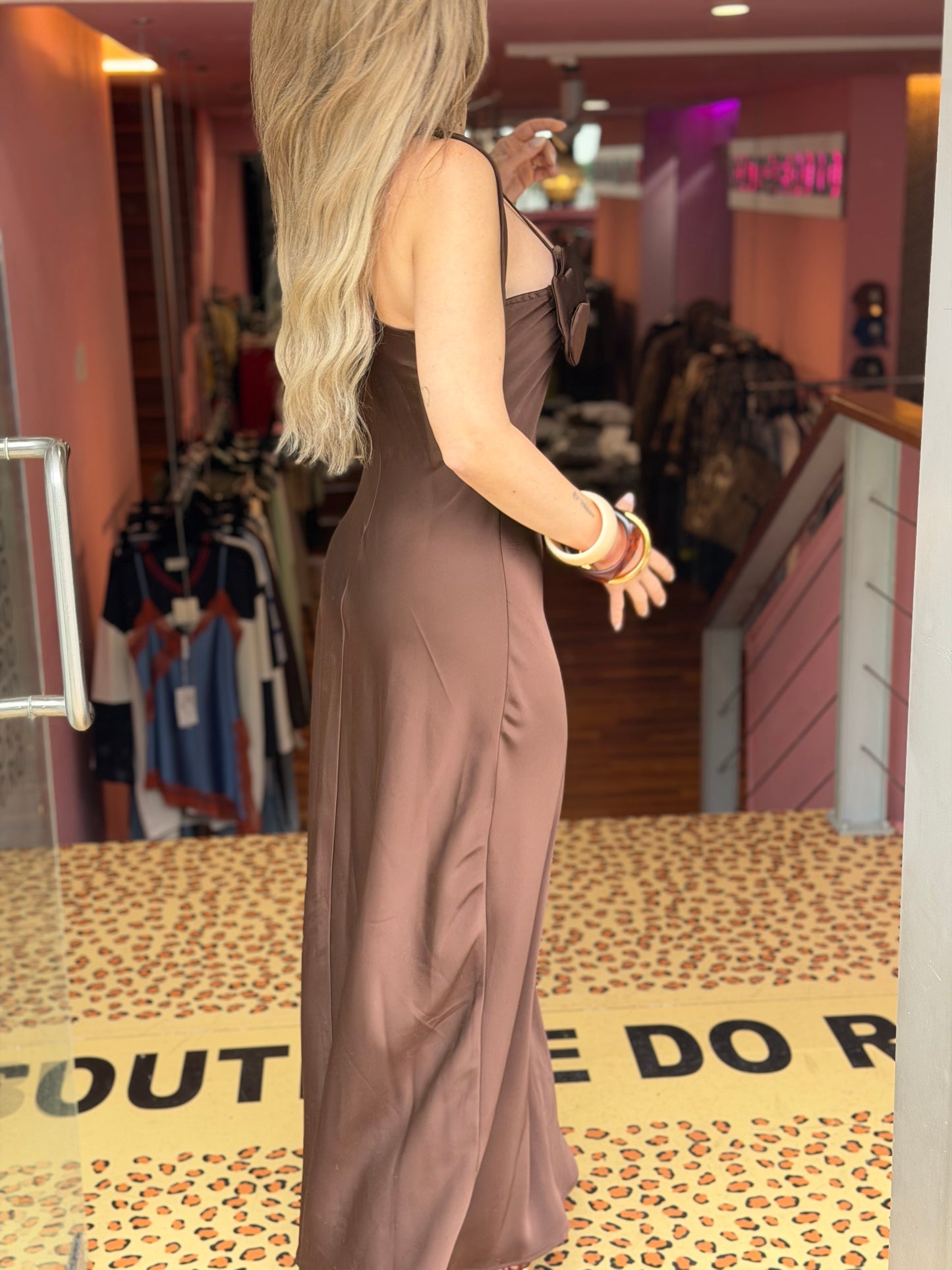Vestido Concha Castanho