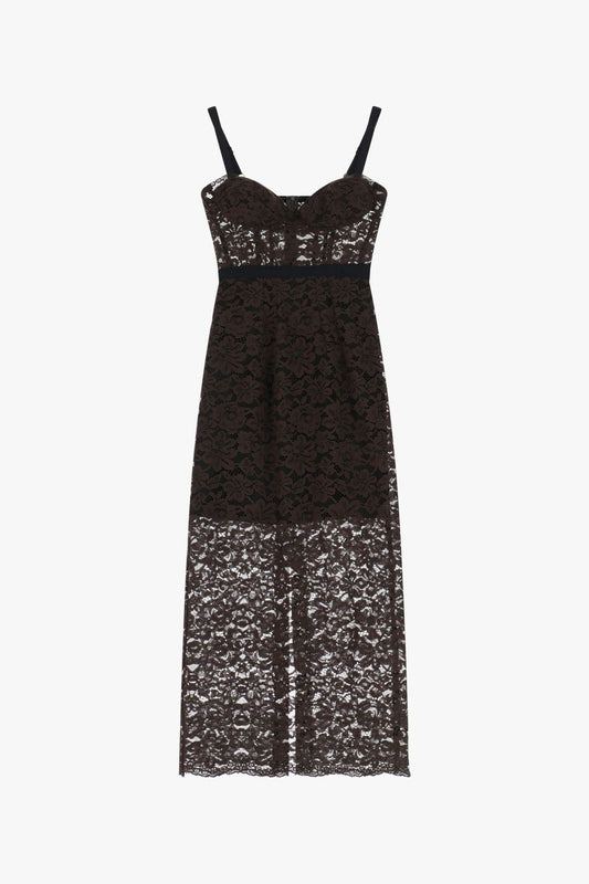 Vestido Renda Castanho Imperial Fashion